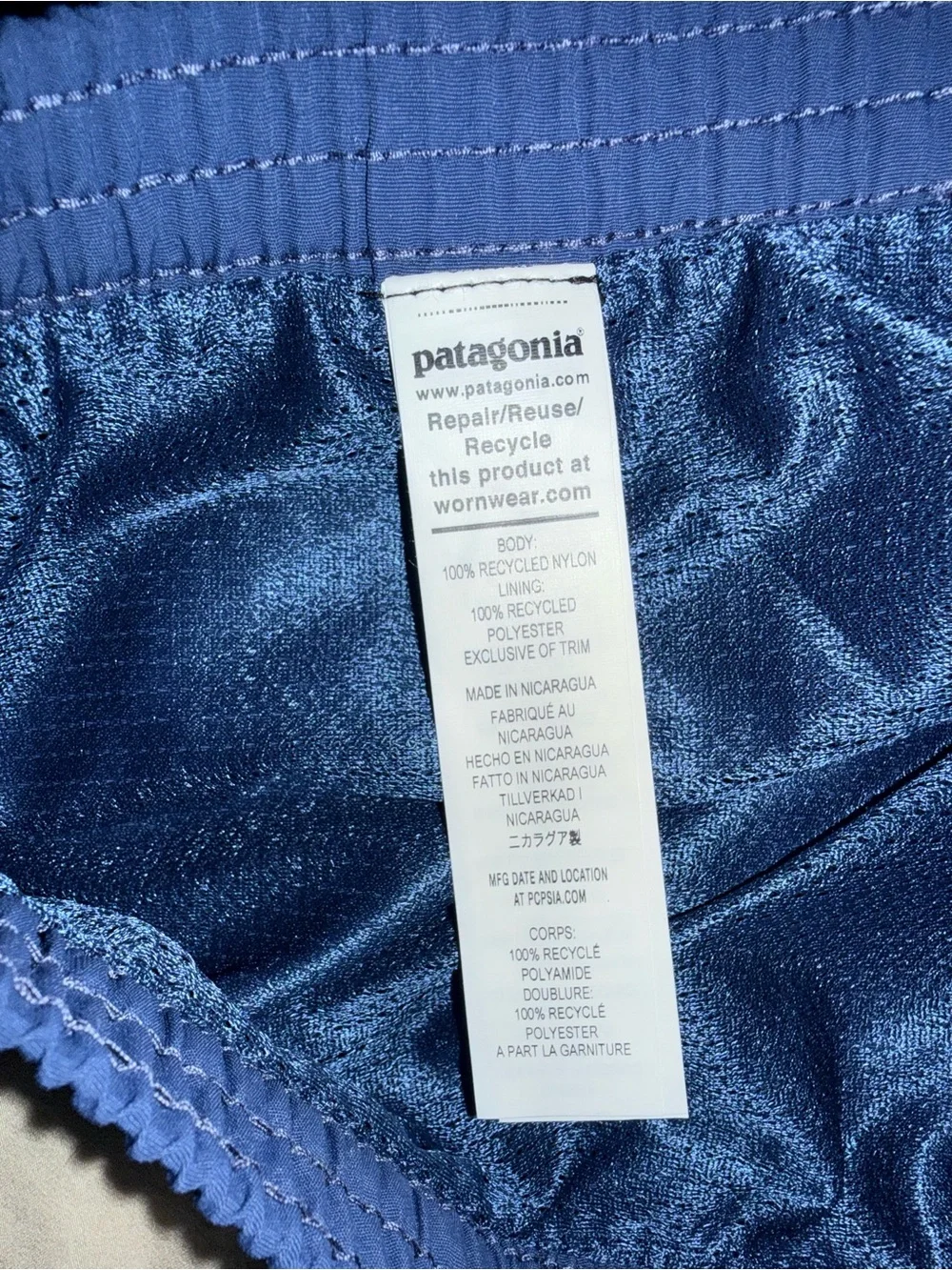 Patagonia Men’s Baggies Shorts 5” XL Tidepool Blue NWT